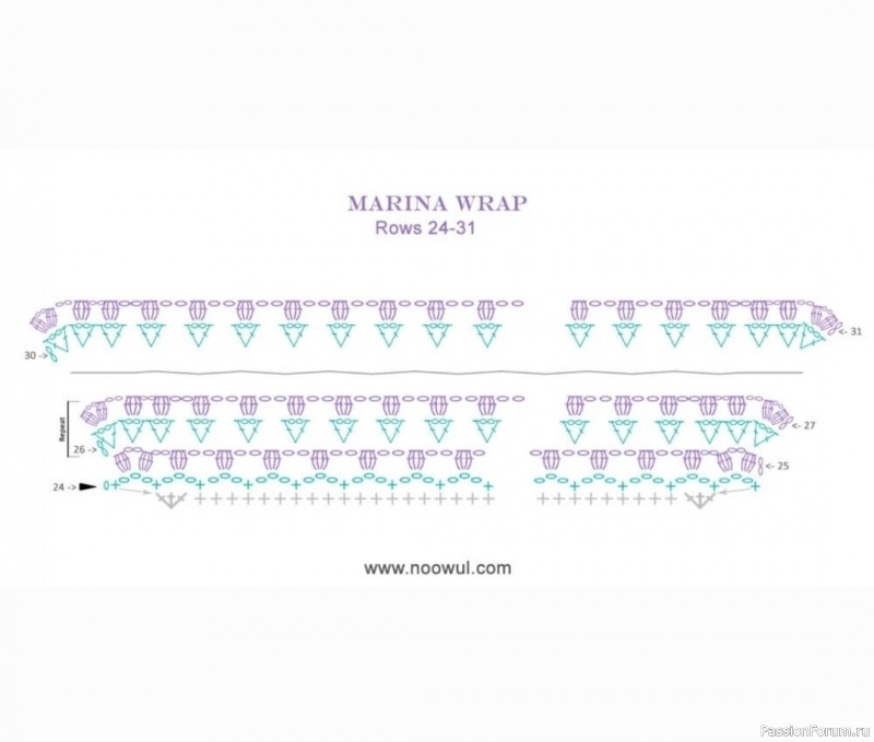 ​Шаль "Марина". Схемы