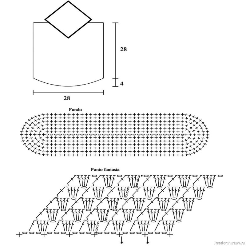 Стильная сумка крючком. Схема
