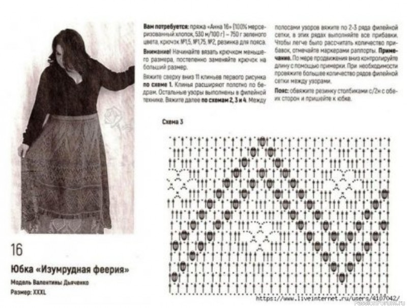 Юбка "Изумрудная феерия". Схема