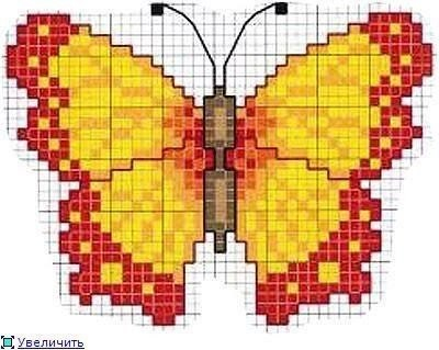 Схемы вышивки крестом бабочки