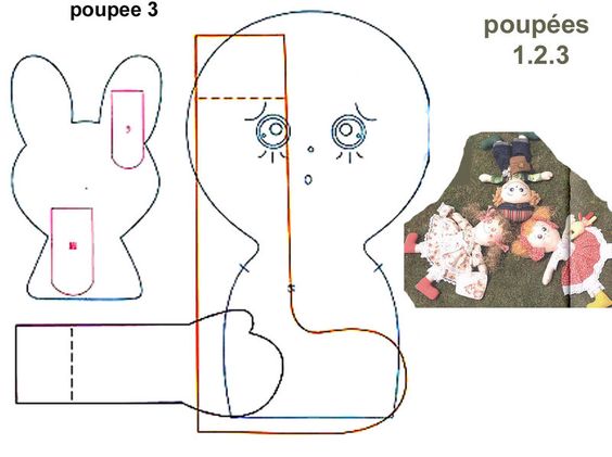 Куколки примитивы. Выкройка