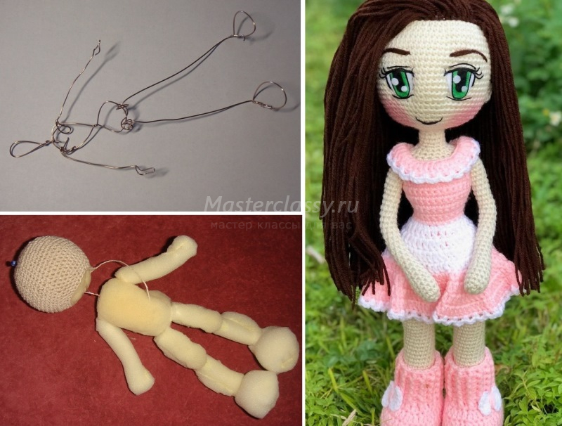Вязаное платье крючком для игрушки мастер класс, схема вязания с�арафана крючком на куклу #вязание