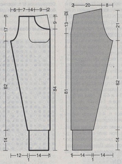 Женские вязаные штаны выкройка схема и пошаговое описание