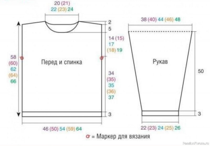 Цветной пуловер в технике интарсия спицами