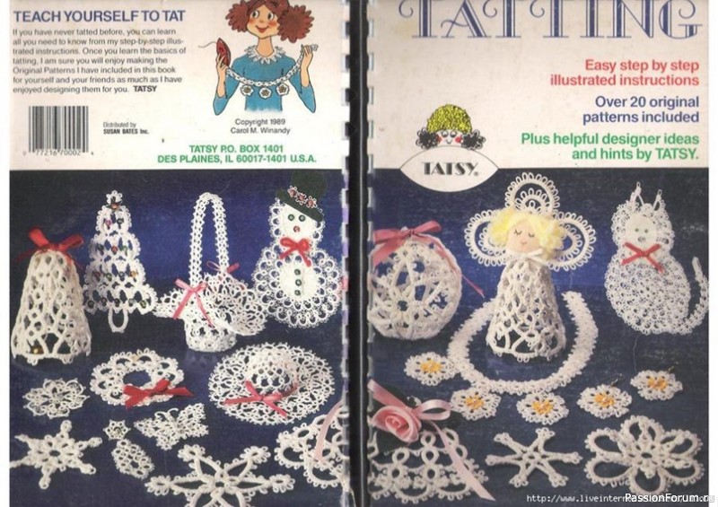 Для мастериц фриволите. "Tatting teach youself to tat"