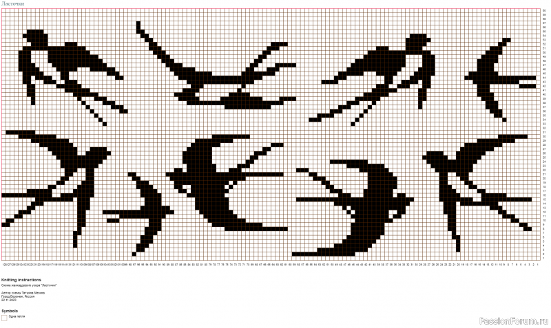 Жаккард. Схемы для плечевых изделий "Медведи" и "Ласточки"