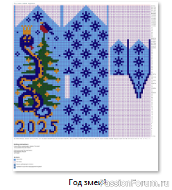 ​Жаккард. Варежки Год Змеи. Схемы