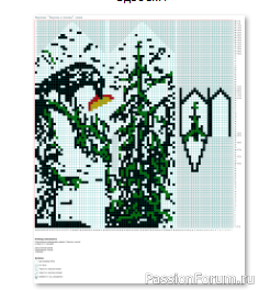 ​Жаккард. Варежки "Ворона и лисица" Схемы