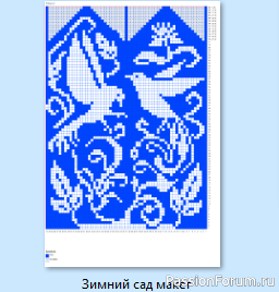 ​Жаккард. Варежки "Порхающие птицы" Схемы