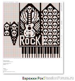 ​Жаккард. Варежки "Рок" Схема