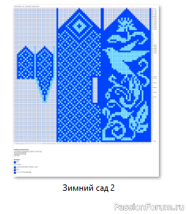 ​Жаккард. Варежки "Порхающие птицы" Схемы