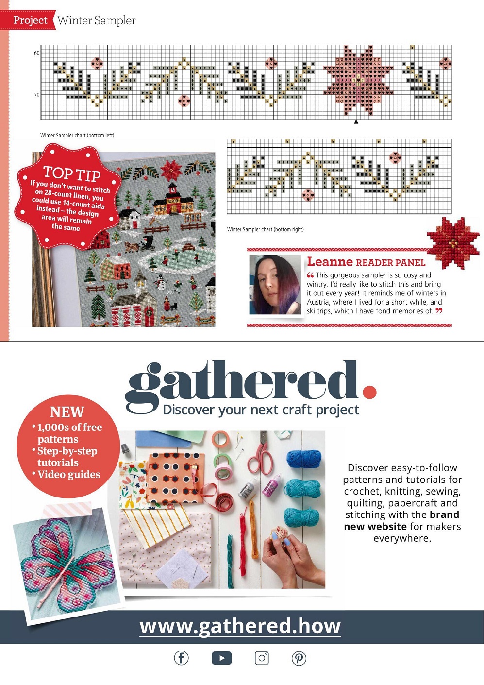 Для любителей вышивания крестом журнал &quot;The World of Cross Stitching&quot; №315 2021