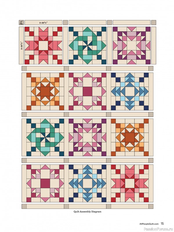 Коллекция проектов для рукодельниц в журнале «American Patchwork & Quilting №195 2025»