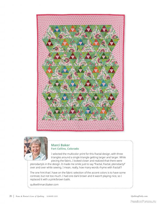 Коллекция проектов для рукодельниц в журнале «Fons & Porter’s Love Of Quilting - Summer 2025»