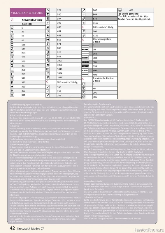 Коллекция вышивки в журнале «Kreuzstich Motive №27 2023»