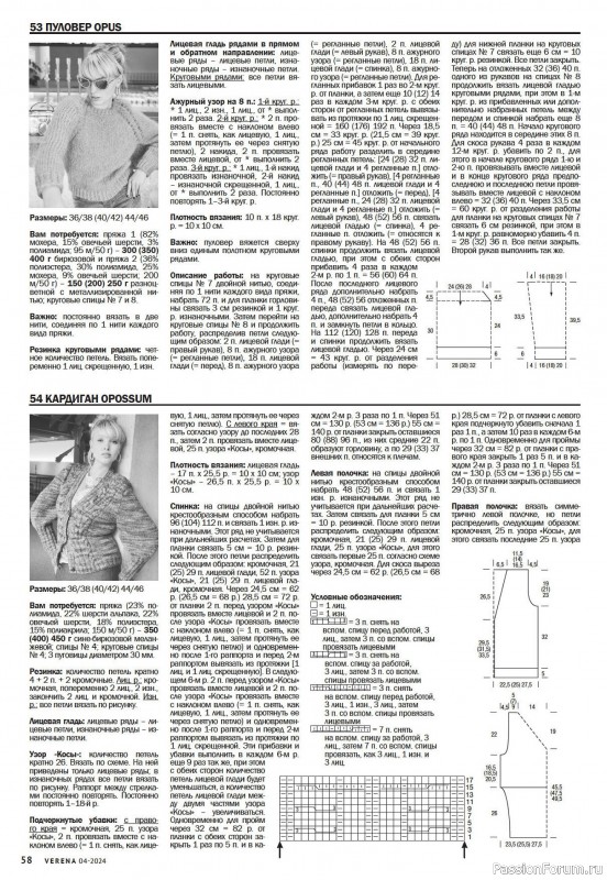Вязаные модели в журнале «Verena №4 2024»