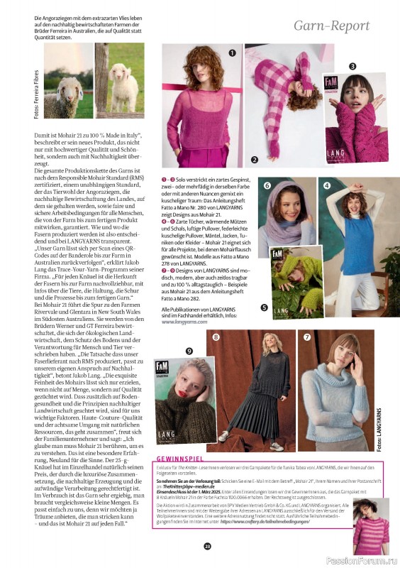 Вязаные проекты спицами в журнале «The Knitter Germany №74 2025»