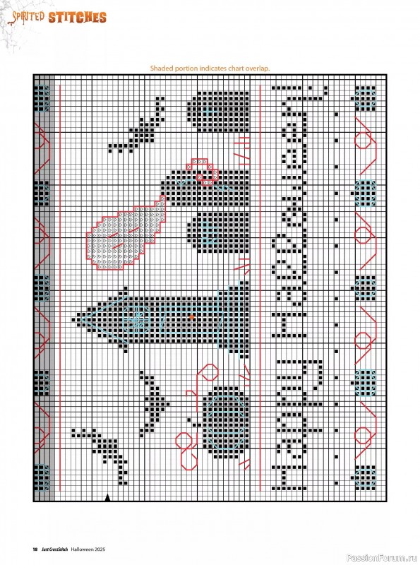 Коллекция вышивки в журнале «Just CrossStitch - Halloween 2025»