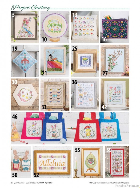 Коллекция вышивки в журнале «Just CrossStitch Vol.41 №2 2023»