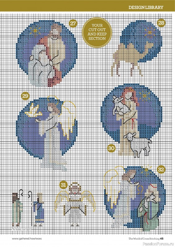 Коллекция вышивки в журнале «The World of Cross Stitching №352 2024»