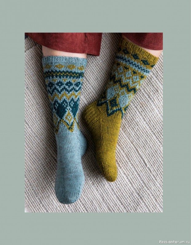 Вязаные проекты в книге «52 Weeks of Socks Vol. II»
