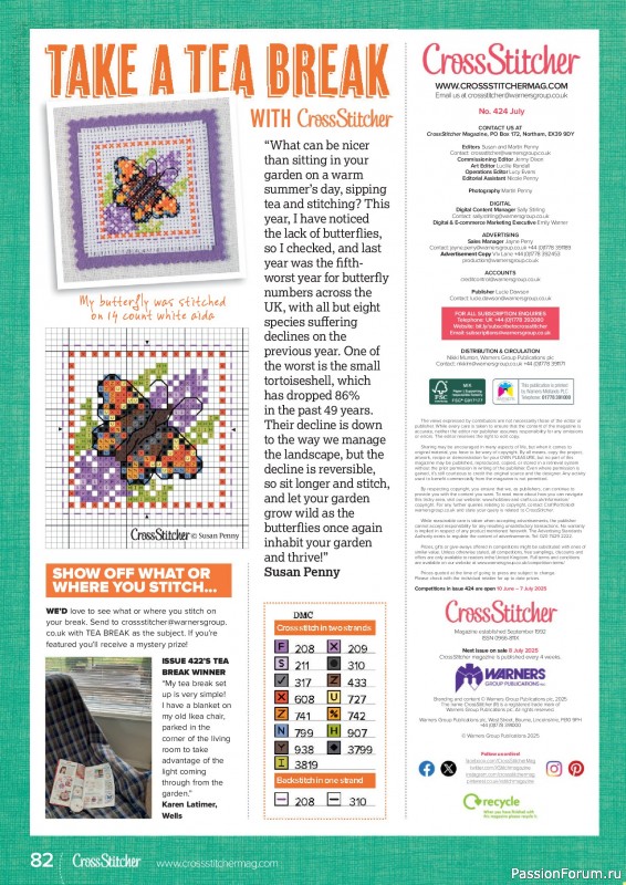 Коллекция вышивки в журнале «CrossStitcher №424 2025»