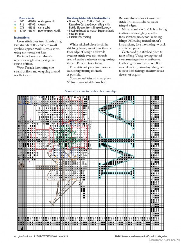 Коллекция вышивки в журнале «Just CrossStitch - June 2023»