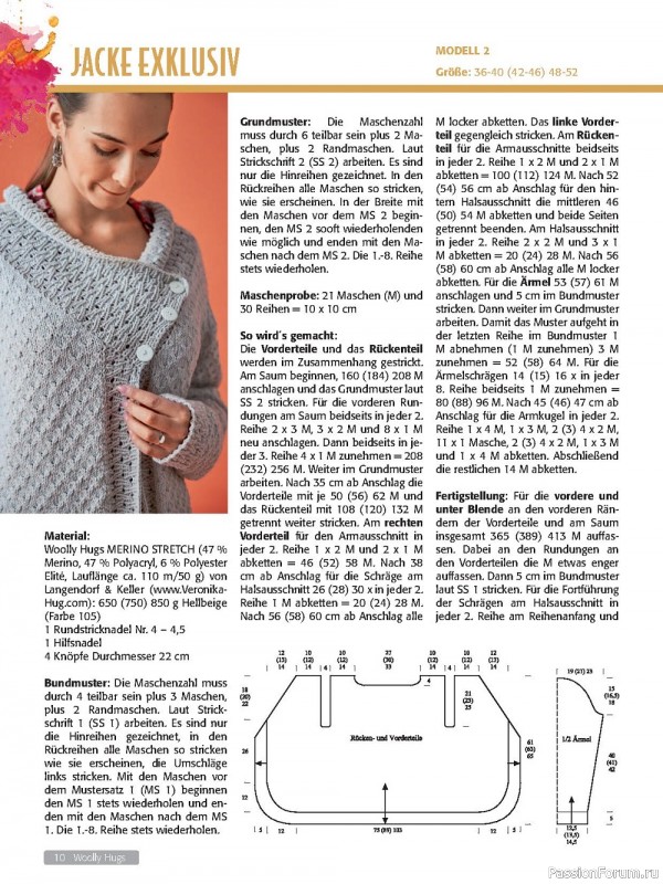 Вязаные модели в журнале «Woolly Hugs Maschenwelt №1 2023»