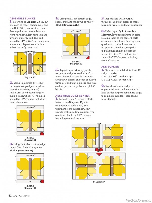 Коллекция проектов для рукодельниц в журнале «American Patchwork & Quilting №195 2025»