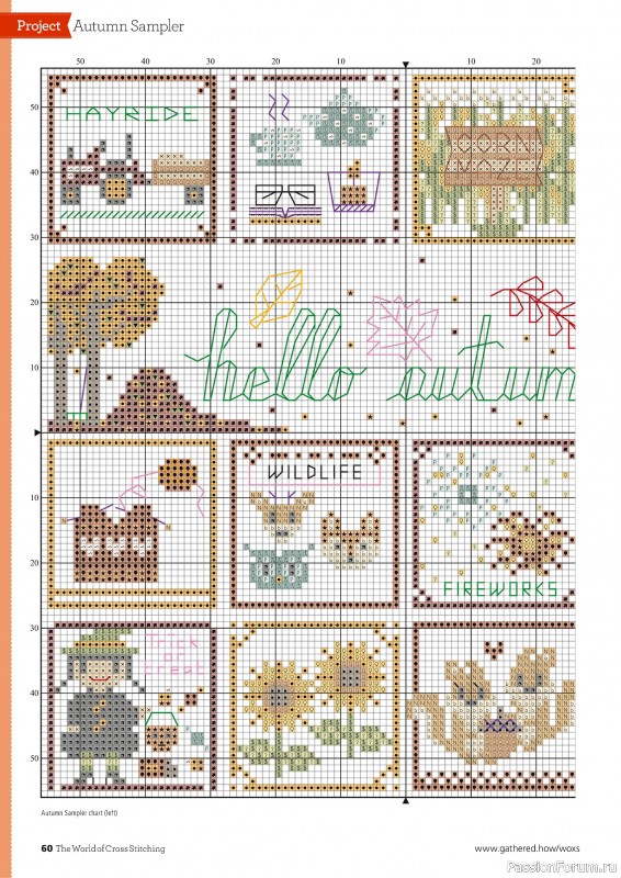 Коллекция вышивки в журнале «The World of Cross Stitching №349 2024»