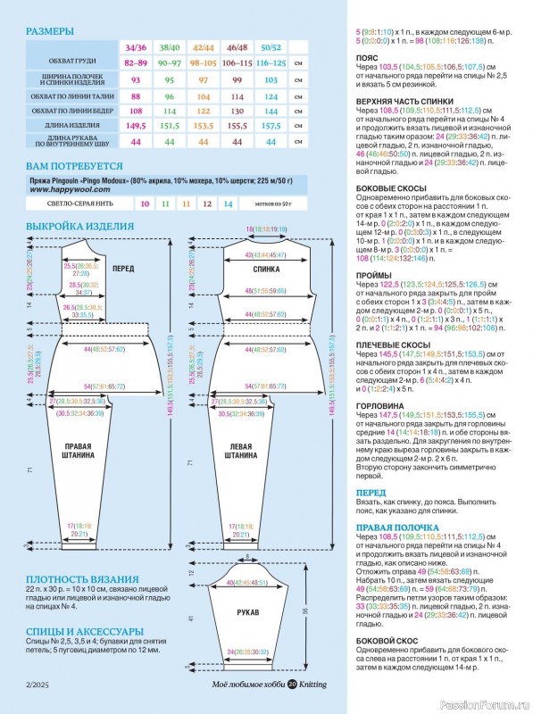 Вязаные модели в журнале «Knitting. Вязание №2 2025»