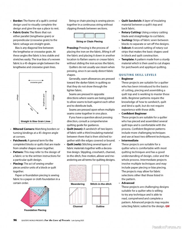 Коллекция проектов для рукодельниц в журнале «Quilter's World Special Edition - Late Spring 2025»