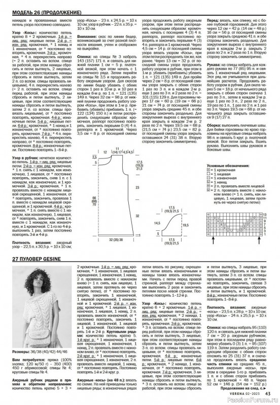 Вязаные модели в журнале «Verena №2 2023»