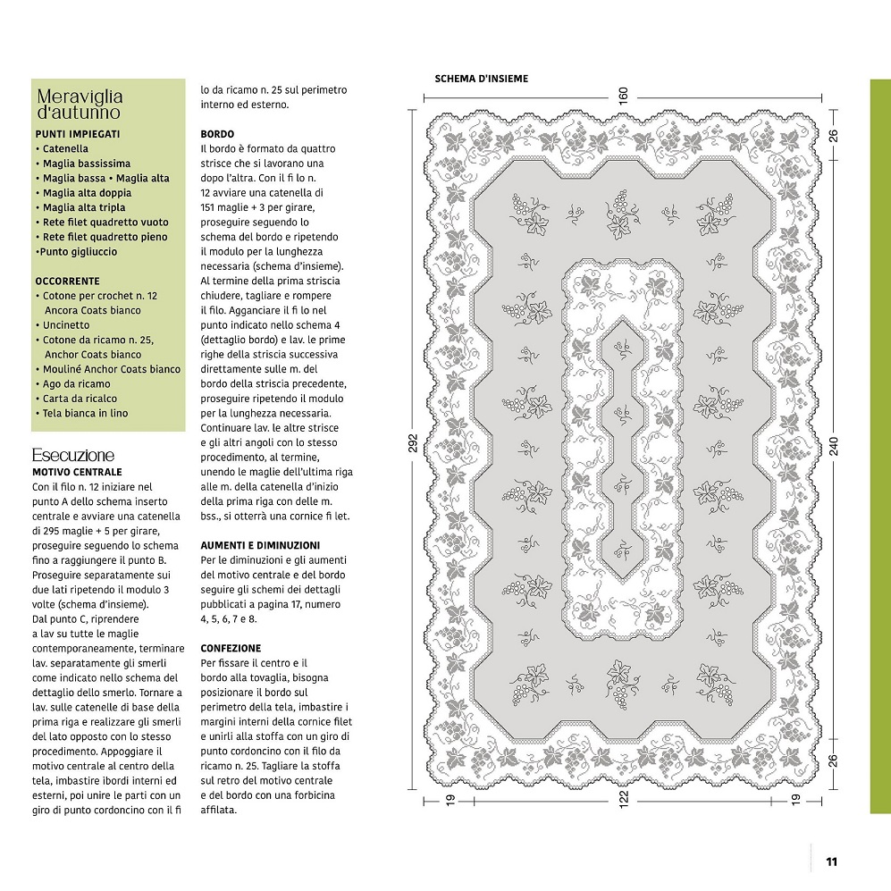 Занавески, бордюры, салфетки, сумки, пледы крючком в журнале "Motivi all Uncinetto Manuale" №3 2021