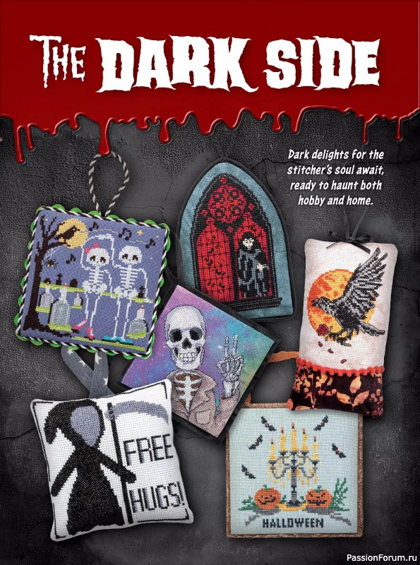Коллекция вышивки в журнале «Just CrossStitch - Halloween 2025»