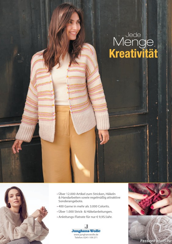 Вязаные модели в журнале «Burda Stricken №1 2022»