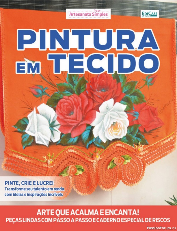 Вязаные проекты крючком в журнале &laquo;Artesanato Simples Ed.62 Pintura em Tecido&raquo;
