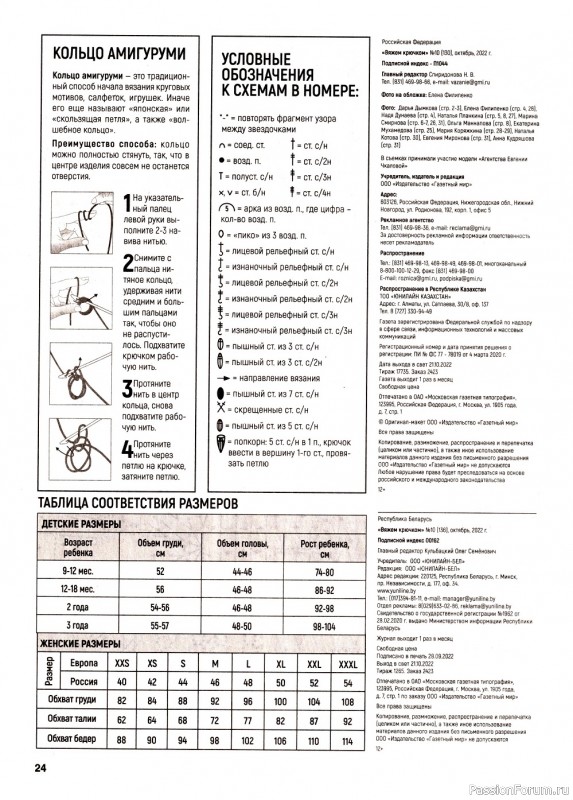 Вязаные модели крючком в журнале «Вяжем крючком №10 2022»