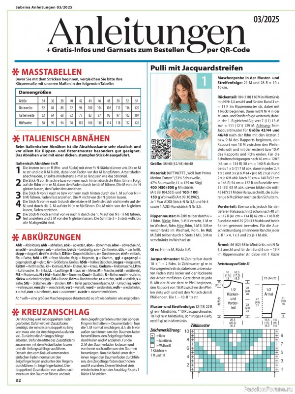 Вязаные модели в журнале «Sabrina №3 2025 German»