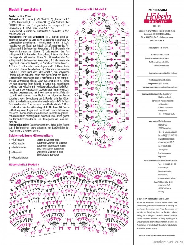 Вязаные проекты крючком в журнале «Häkeln Kreativ №6 2024»