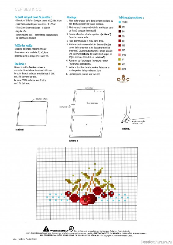 Коллекция вышивки в журнале «Creation point de croix №95 2022»