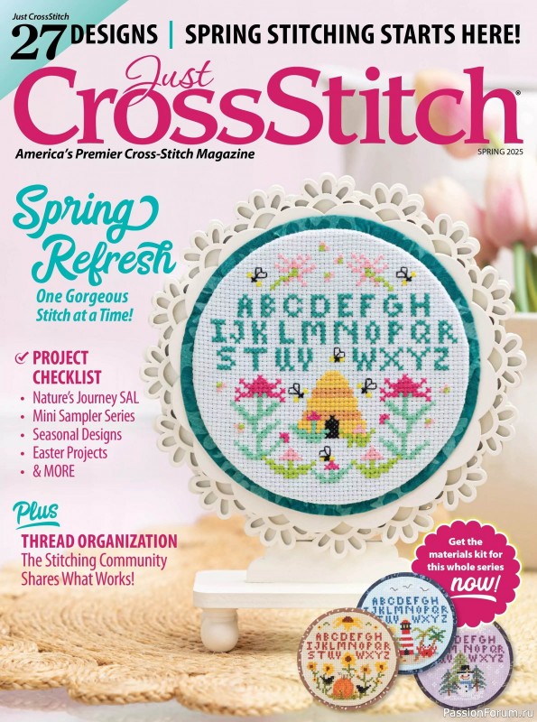 Коллекция вышивки в журнале «Just CrossStitch - Spring 2025»