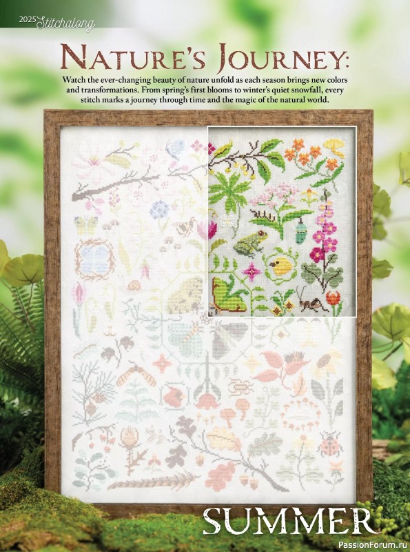 Коллекция вышивки в журнале «Just CrossStitch - Summer 2025»