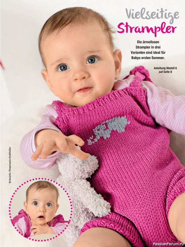 Вязаные модели для детей в журнале «Baby Strick - Februar 2024»