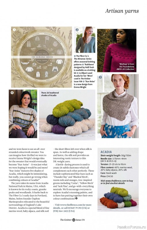 Вязаные модели в журнале «The Knitter №174 2022»