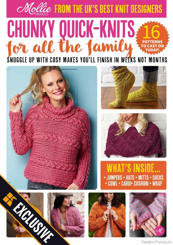 Коллекция проектов для рукодельниц в журнале «Mollie Makes - Chunky Quick-Knits 2024»