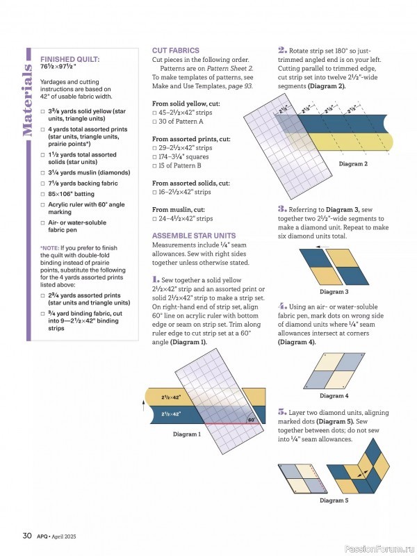 Коллекция проектов для рукодельниц в журнале «American Patchwork & Quilting №193 2025»