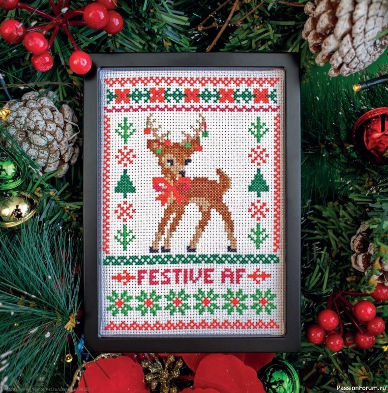 Коллекция вышивки в книге «Cross-Stitch for the Holidays»