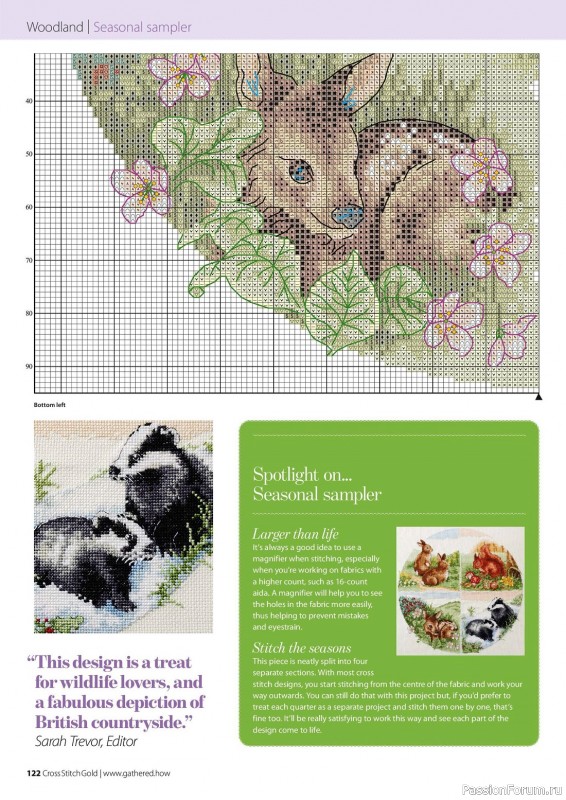 Коллекция вышивки в журнале «Cross Stitch Gold - Animal Collection 2023»