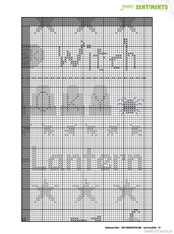 Коллекция вышивки в журнале «Just CrossStitch - Halloween 2022»